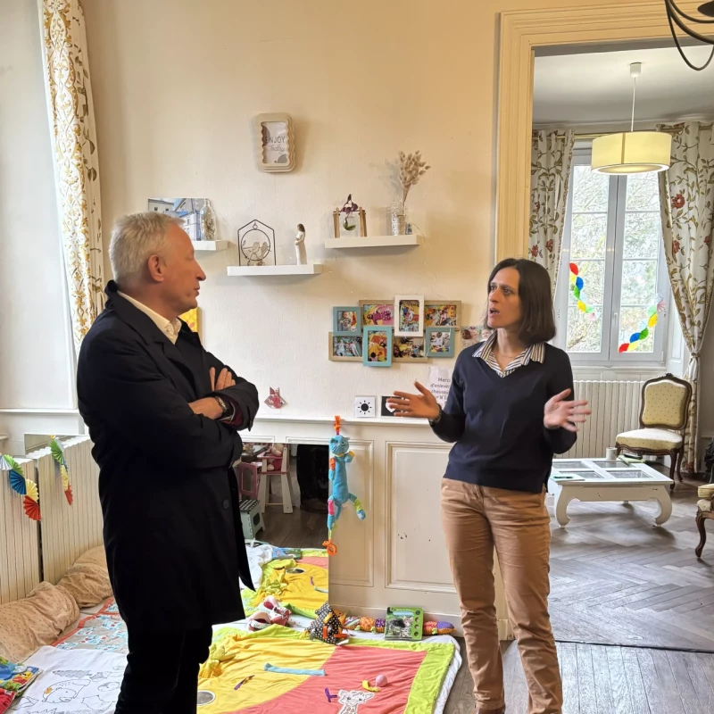La visite du Président du Conseil départemental dans notre Maison d’Accueil à Laval